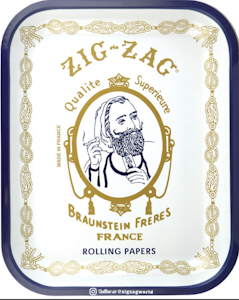 Zig zag - WHITE LARGE ROLLING TRAY